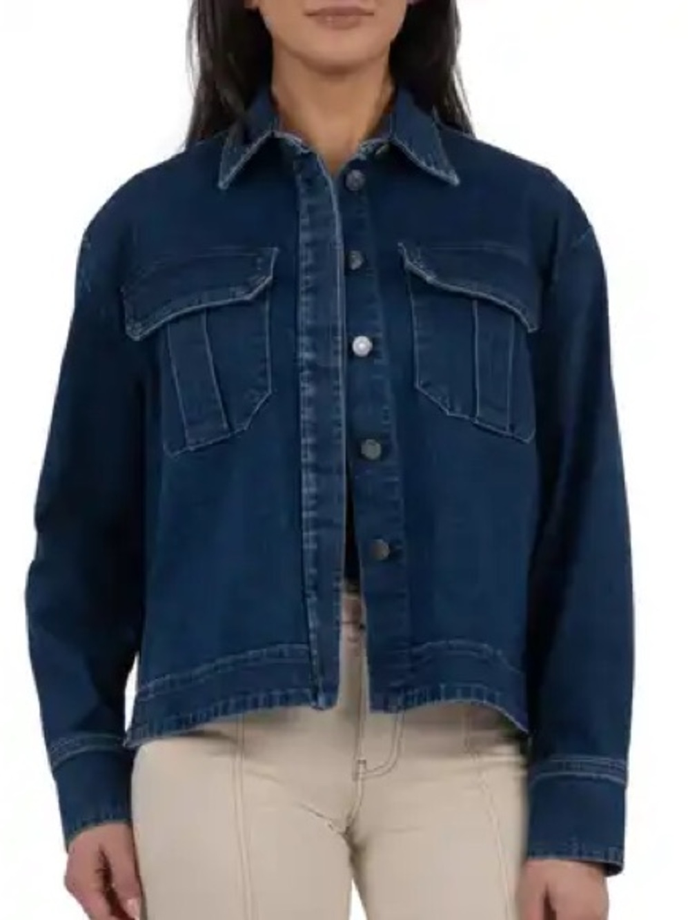 Kut from the Kloth Remy Dark Wash Denim Jacket Size XL NWT